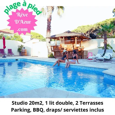 Reve D'azur De La Nartelle 20m2 Avec Piscine Partagee, Parking Barbecue, Draps Inclus A La Nartelle *