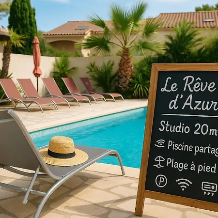Reve D'azur De La Nartelle 20m2 Avec Piscine Partagee, Parking Barbecue, Draps Inclus A La Nartelle *