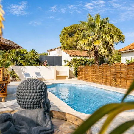 Plage de la Nartelle- Studio 20m2- Piscine partagée - parking - BBQ -calme&détente au Rêve D'Azur à quelques pas de la plage- Check-in 17h-20h maximum *