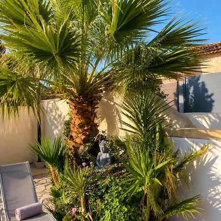 Plage de la Nartelle- Studio 20m2- Piscine partagée - parking - BBQ -calme&détente au Rêve D'Azur à quelques pas de la plage- Check-in 17h-20h maximum Сasa de vacaciones